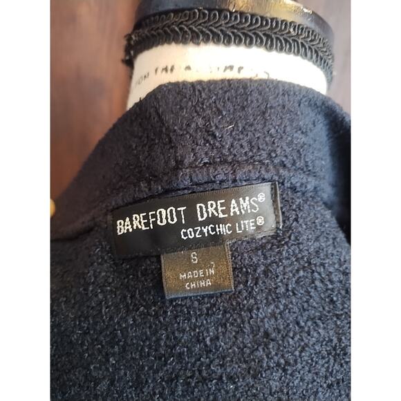Barefoot Dreams Womens Small Long Sleeve Open Front Cardigan Sweater Black Soft - Picture 3 of 4